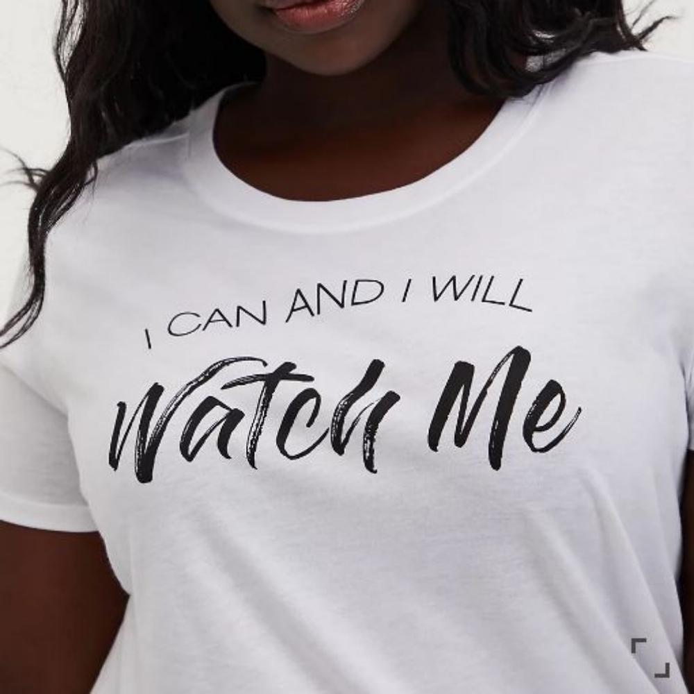 Torrid WATCH ME SLIM FIT TEE - WHITE Size 3